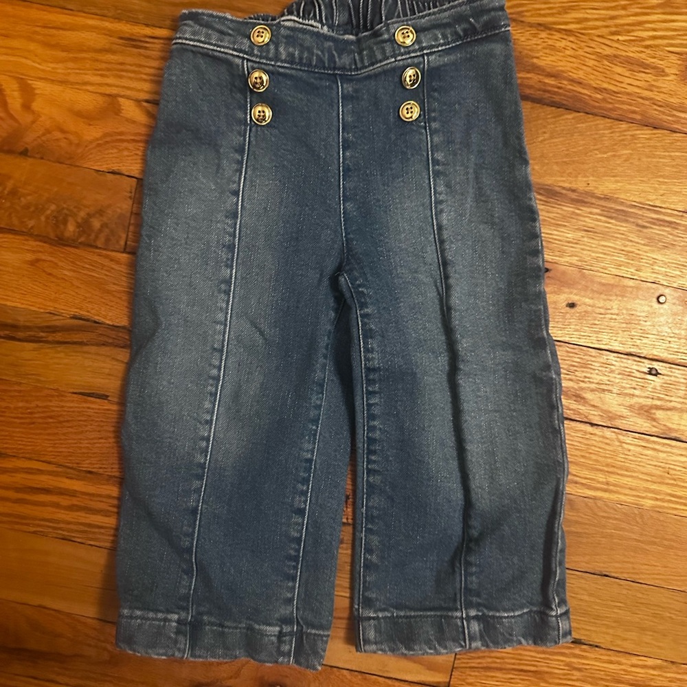 Gymboree Blue High-Waisted Jeans with Cropped Length